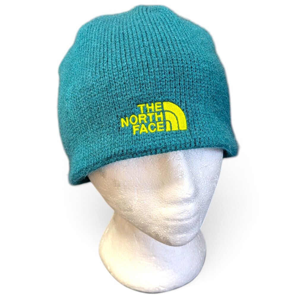 The North Face Beanie Hat Cap Unisex Lime Green Logo One Size Fits Most